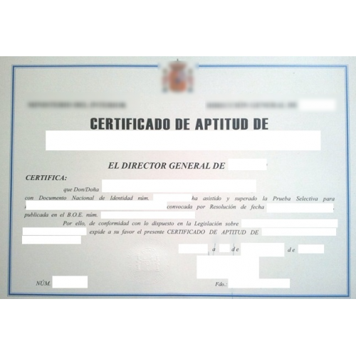 Certificado de aptitud profesional