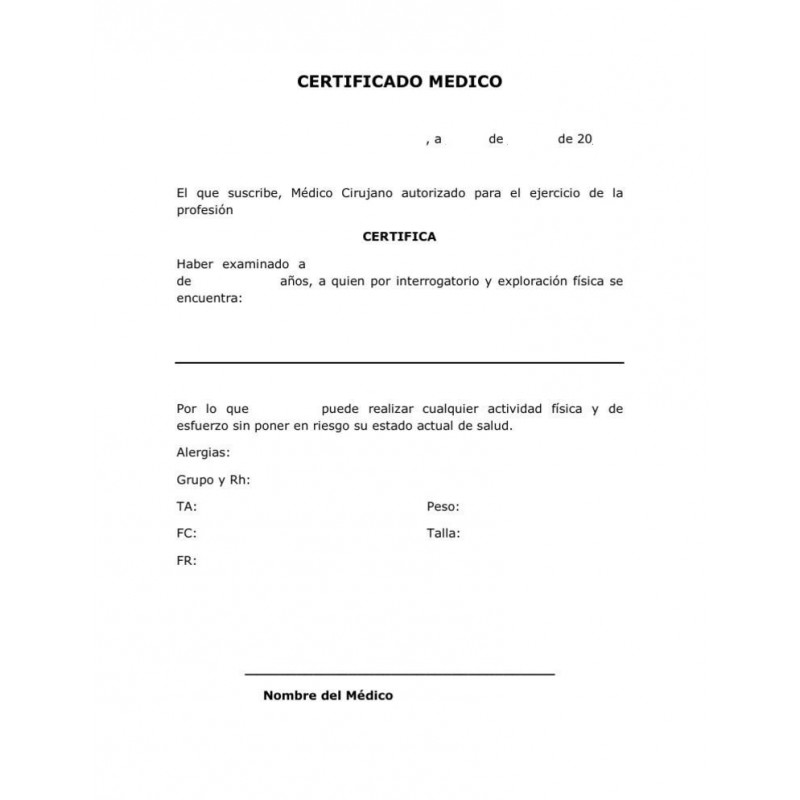 Certificado médico