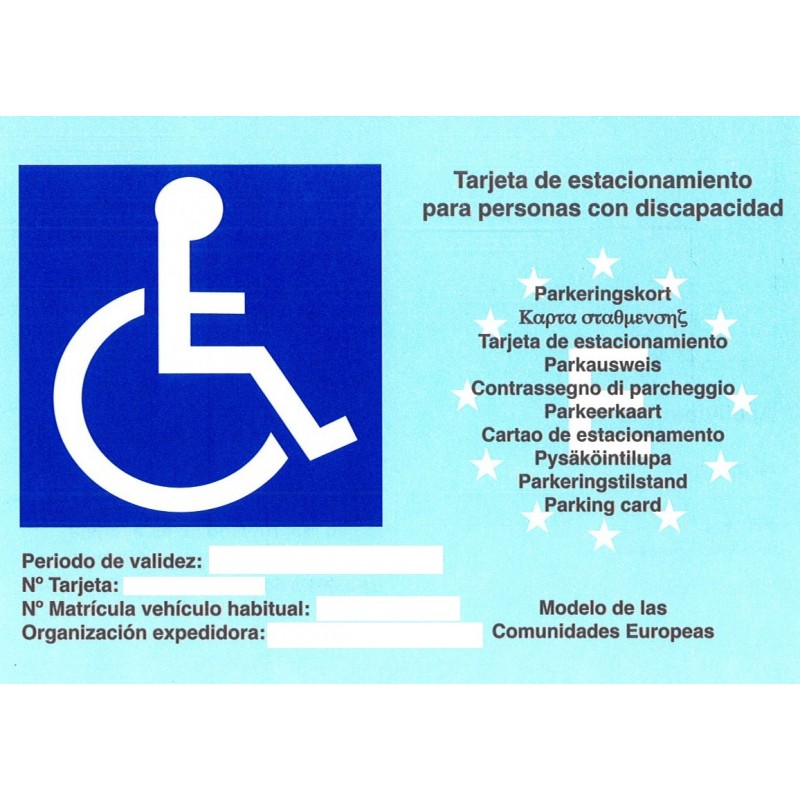 Tarjeta de discapacidad